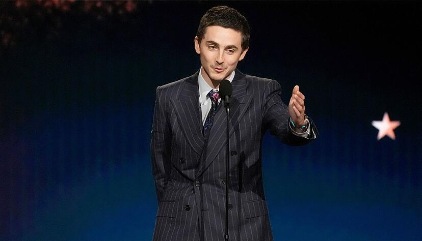 Timoth&eacute;e Chalamet wird in seiner Dankesrede ungewohnt privat.