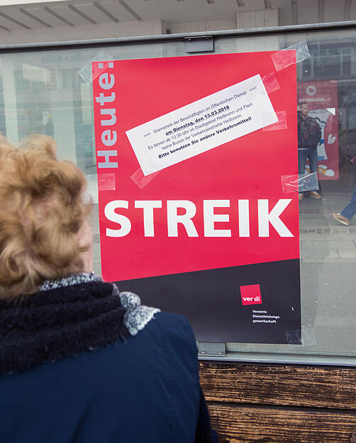 Verdi-Streik im Bus-Depot