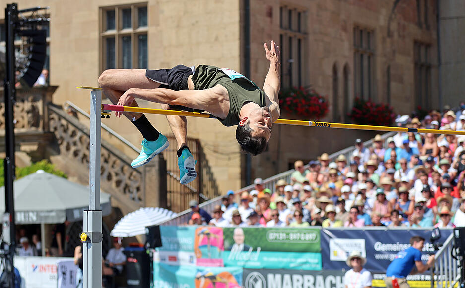 Edgar Rivera beim Hochsprung-Meeting Heilbronn.