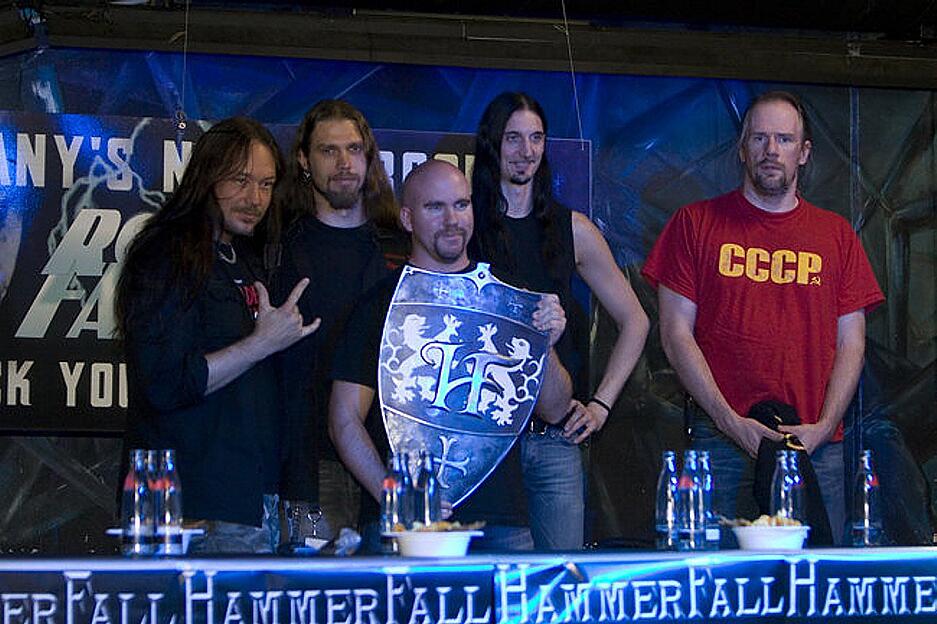 Die schwedische Power-Metal-Band Hammerfall in der Rockfabrik. Die schwedische Power-Metal-Band Hammerfall in der Rockfabrik.