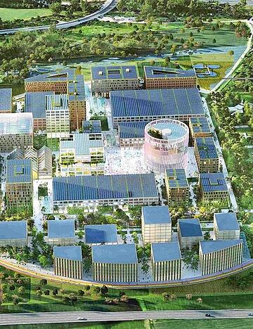 So stellen sich die Planer den Ipai-Campus bei Heilbronn Neckargartach vor.