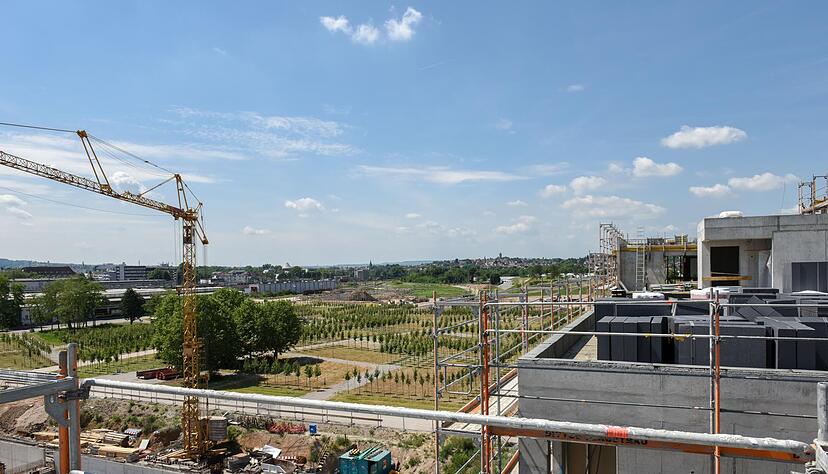 Baufortschritt auf Buga-Gelände Baufortschritt auf Buga-Gelände