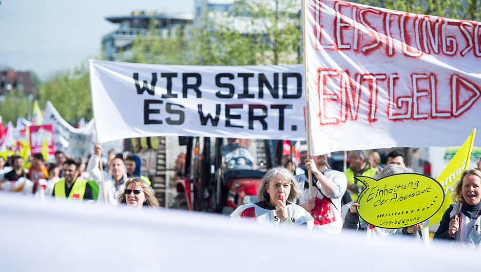 Verdi-Warnstreik in Heilbronn