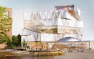 Die spektakul&auml;re Architektur, die das B&uuml;ro Sauerbruch und Hutton f&uuml;r den Experimenta-Neubau entworfen hat, wird das Bild ver&auml;ndern, das Heilbronn bei Au&szlig;enstehenden hat. So wie es Bilbao mit dem Guggenheim-Museum ging.Illustration: Experimenta