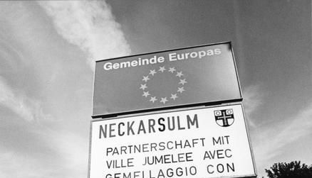 Zusammengestellt von Archiv und Dokumentation der Heilbronner Stimme

1992 hat die Stadt Neckarsulm vier Partnerstädte: Carmaux In Frankreich (seit 1958), Bordighera in Italien (seit 1963), Grenchen in der Schweiz (seit 1988) und Zschopau in Sachsen (seit 1990).