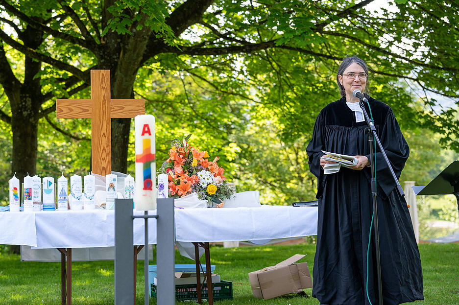Christi Himmelfahrt "Kirche im Gr&uuml;nen" Taufgottesdienst am Breitenauer See