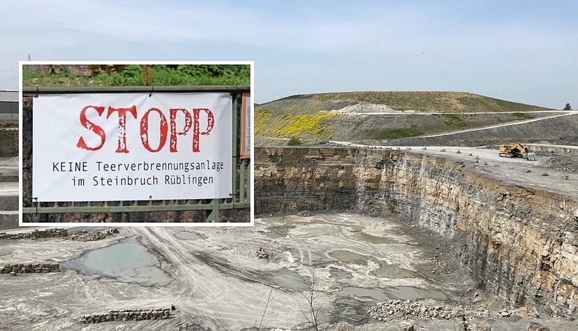 Wer gegenw&auml;rtig zwischen Kupferzell und Braunsbach unterwegs ist, st&ouml;&szlig;t nicht nur auf dieses Transparent: Mit einer Vielzahl an Plakaten macht die Anti-Anlagen-B&uuml;rgerinitiative Front gegen das Pilotprojekt im R&uuml;blinger Steinbruch.