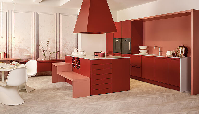 Darf es etwas Farbe sein? Wer es gerne bunt mag, wählt seine Küche auch in knalligen Farben und macht sie zum Eyecatcher. Foto: D&S Küchenstudio