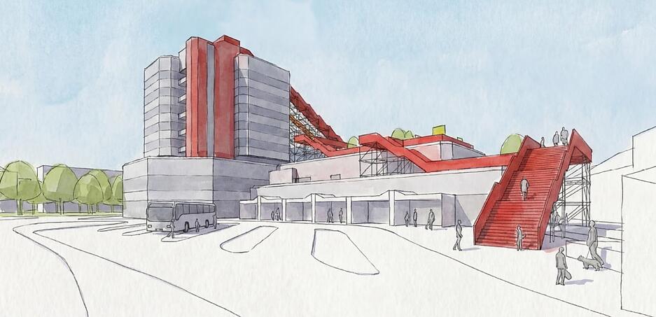So sieht der Entwurf f&uuml;r den Rooftop-Walk aus.