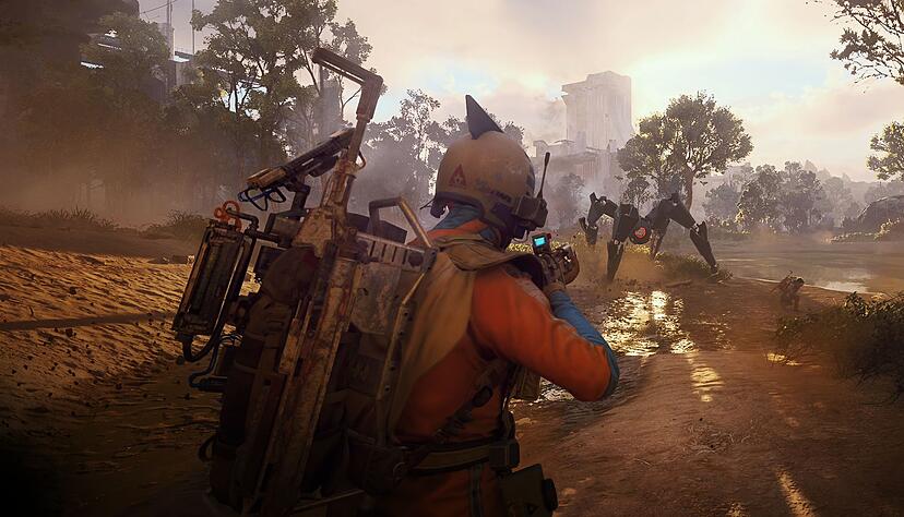 Spinnenartige Arcs, die vom Himmel regnen, sind die Hauptgegner im Spiel. Spinnenartige Arcs, die vom Himmel regnen, sind die Hauptgegner im Spiel.