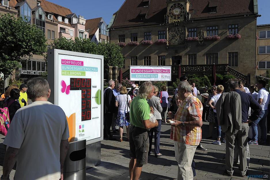 Enth&uuml;llung der Buga-Countdown-Uhr | 20.07.