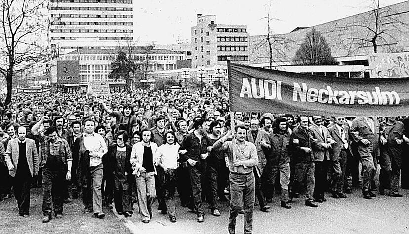 Der Marsch auf Heilbronn der Audi-Mitarbeiter am 18. April 1975 ist im kollektiven Gedächtnis der Region verankert.