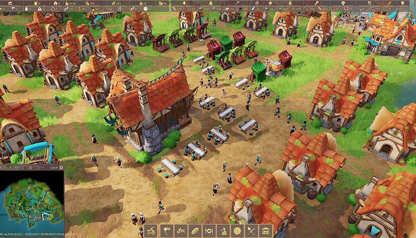 Gem&uuml;tlich tafeln auf dem Dorfplatz: Hier schmecken die Beeren und Champignons besonders gut.