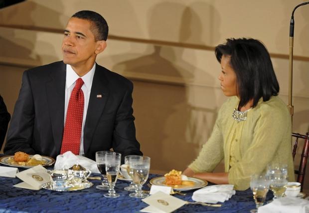 US-Präsident und First Lady beim traditionellen Lunch. US-Präsident und First Lady beim traditionellen Lunch.