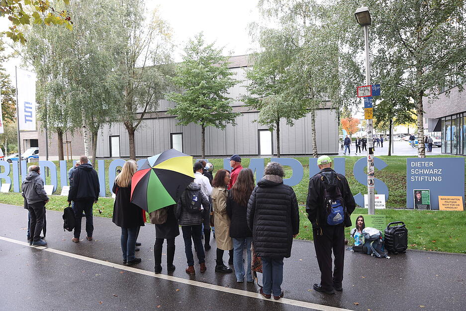 Demonstration anlässlich des Wahlcheck-Auftritts von Ricarda Lang in Heilbronn