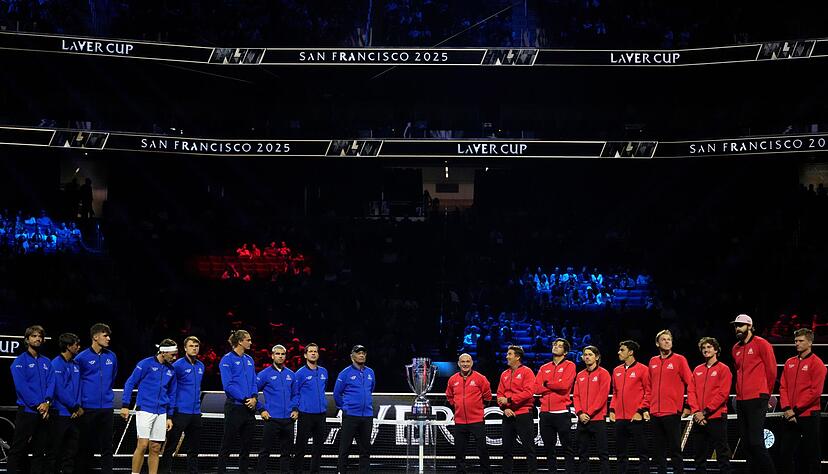 In San Francisco stehen sich beim Laver Cup Team Europa und Team Welt gegenüber. In San Francisco stehen sich beim Laver Cup Team Europa und Team Welt gegenüber.