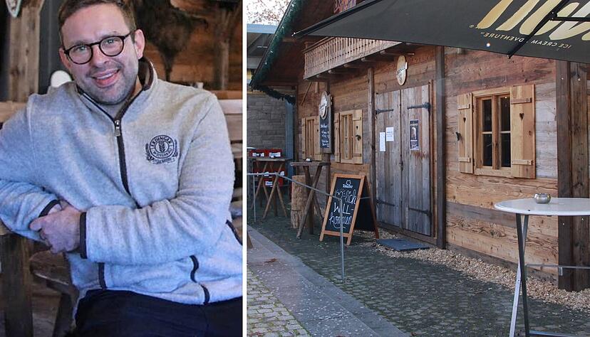 Hermann Breuninger in seinem neuen Almstadl: Hier soll der Biergarten am Kocher überwintern. Hermann Breuninger in seinem neuen Almstadl: Hier soll der Biergarten am Kocher überwintern.