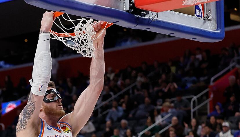 Isaiah Hartenstein (12 Punkte, 10 Rebounds) zeigte sich beim Erfolg der Thunder bei den Pistons wieder stark unterm Korb.