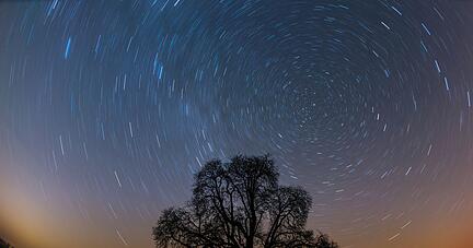 Die Sterne zeigen es: Die Erde rotiert. (Archivbild) Die Sterne zeigen es: Die Erde rotiert. (Archivbild)