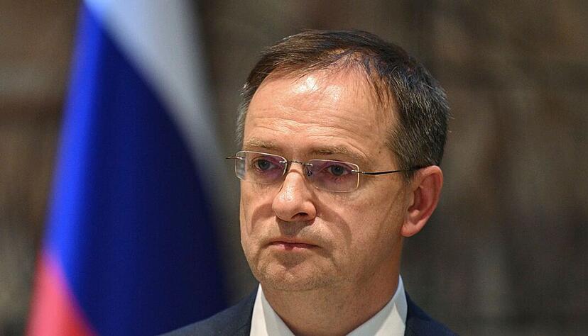 Russische Ermittler berichten von Bedrohungen gegen die Familie von Moskaus Verhandlungsführer Medinski. (Archivbild) Russische Ermittler berichten von Bedrohungen gegen die Familie von Moskaus Verhandlungsführer Medinski. (Archivbild)