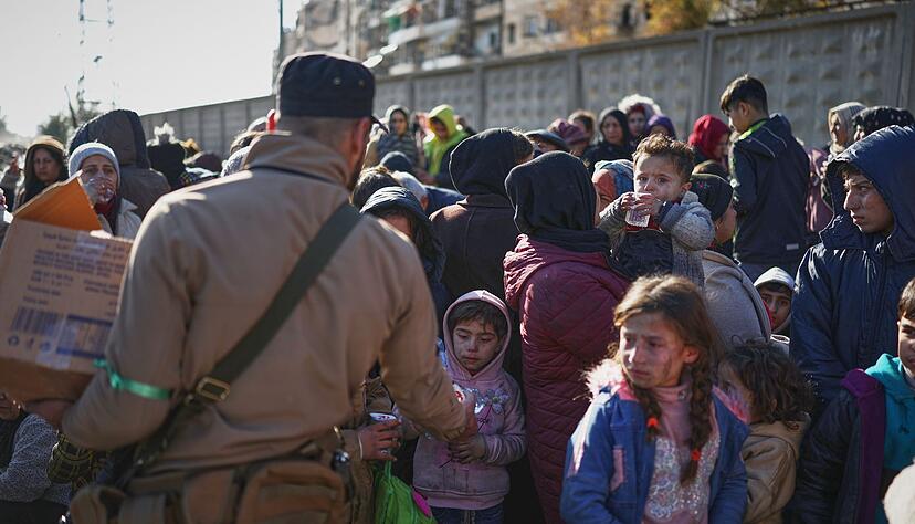 Zehntausende Menschen waren vor den K&auml;mpfen geflohen.