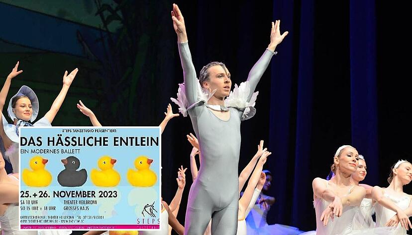 Während die Heilbronner Antidiskriminierungsstelle sich über das Ankündigungsplakat der Tanzschule (kleines Foto) beschwerte, wurden die Akteure auf der Theater-Bühne mit viel Beifall bedacht. Foto: Stefanie Pfäffle