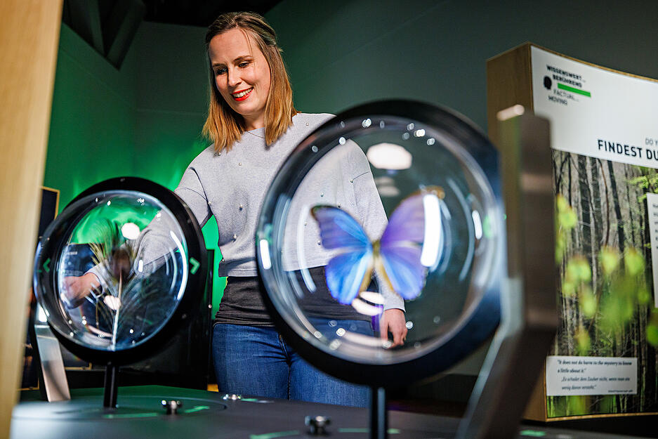 Die Sonderausstellung „Natur.Schau.Spiele.“ in der Heilbronner experimenta stellt Naturphänomene spielerisch dar und fokussiert die sinnliche Wahrnehmung.