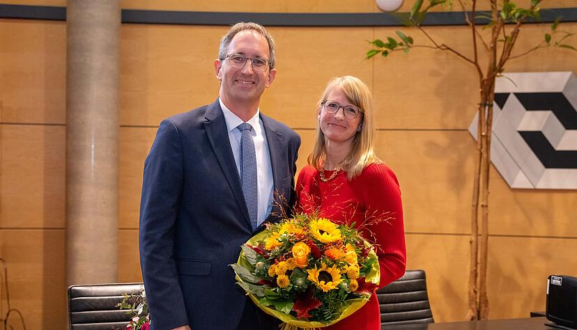 Der Bad Rappenauer Oberbürgermeister Sebastian Frei mit seiner Frau Eva Frei.