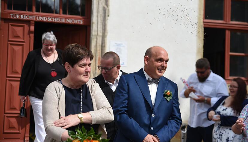 Endlich verheiratet: Kathrin Pollnow und Klaus-Dieter Rose.