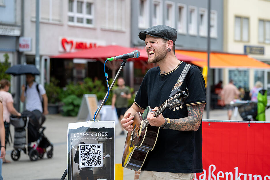 Auch musikalisch war beim Straßenkunstfestival in Heilbronn einiges geboten.