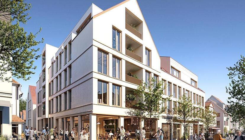 In Neckarsulm entsteht ein Gebäudekomplex mit 69 Wohneinheiten für 25 Millionen Euro. In Neckarsulm entsteht ein Gebäudekomplex mit 69 Wohneinheiten für 25 Millionen Euro.