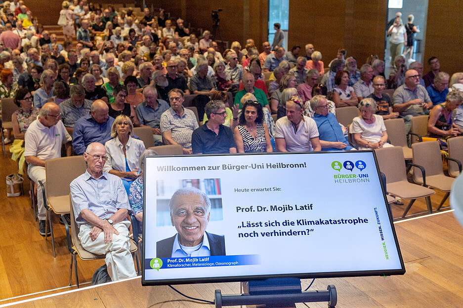 Bei der Bürger-Uni sprechen namhafte Referenten auf dem Bildungscampus Heilbronn. Am 25. Juni war der Klimaforscher Mojib Latif zu Gast.