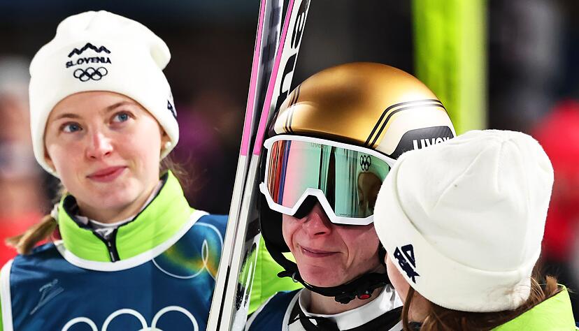 Nika Prevc (M) konnte auch im zweiten Einzelspringen nicht Gold gewinnen. Nika Prevc (M) konnte auch im zweiten Einzelspringen nicht Gold gewinnen.