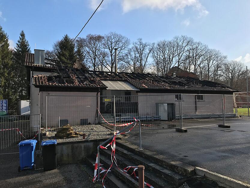 Brand im Sportheim Gundelsheim-Tiefenbach