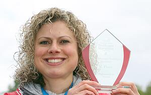 Halbmarathon-Siegerin Jasmin Klotz aus Markgröningen war die Favoritin.