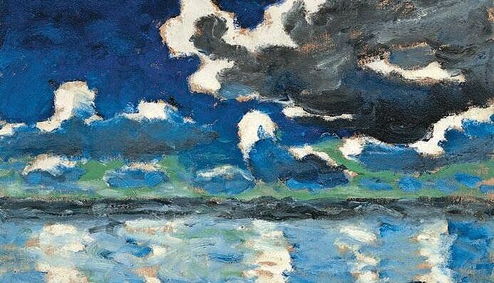 Emil Nolde, „Wolkenspiegelung“, 1913,
Öl auf Leinwand Emil Nolde, „Wolkenspiegelung“, 1913,
Öl auf Leinwand