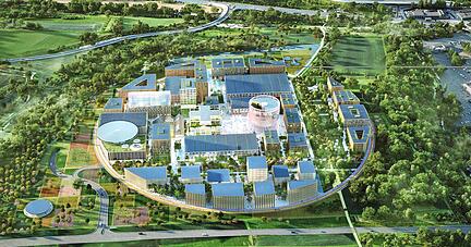 So soll er mal aussehen: der Innovation Park Artificial Intelligence (Ipai) in Heilbronn. Künftig wird es eine enge Kooperation mit dem Cyber Valley geben.
Foto: MVRDV