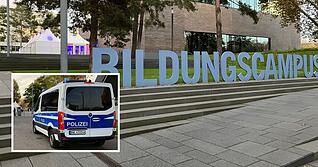 Die Dieter-Schwarz-Stiftung feiert ihr 25-j&auml;hriges Bestehen mit einem Festakt auf dem Bildungscampus Heilbronn. Die Polizei ist seit dem Mittag in Vorbereitung auf die Veranstaltung im Einsatz.