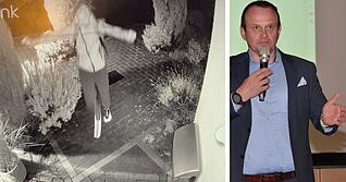 Das Auto von Ilsfelds Bürgermeister Bernd Bordon (rechts) wurde geklaut. Doch der Dieb tappte in eine Fotofalle.