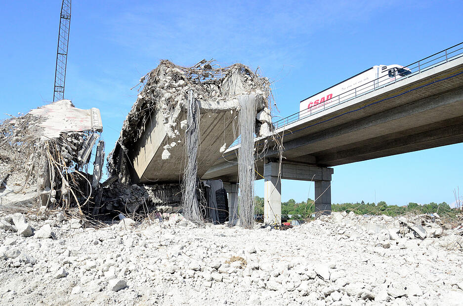 Impressionen von der Baustelle der Neckartalbrücke