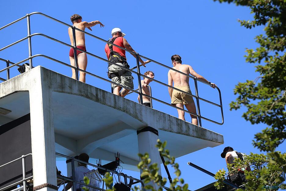 Die Freibadclique, Filmdreharbeiten im Freibad Bad Wimpfen