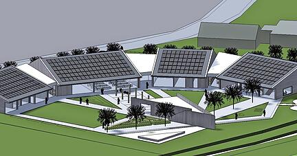 Die architektonische Planung fand Anklang bei Kindergarten-Verantwortlichen und Räten. Die vielen offenen Fragen, die es zum Projekt gibt, sollen jedoch zunächst weiter erörtert werden.
Visualisierung: Architekturbüro