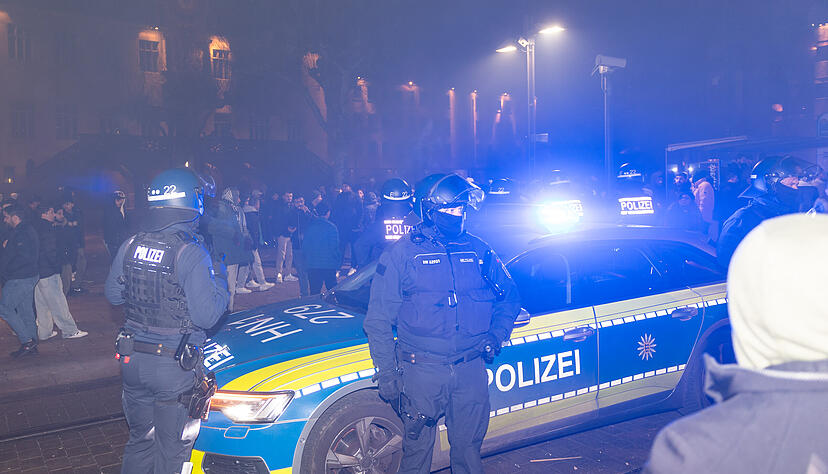 Die Heilbronner Polizei war in der Silvesternacht in der Innenstadt im Einsatz.