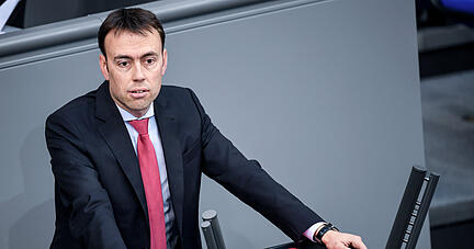 Nils Schmid (SPD), außenpolitischer Sprecher der SPD-Fraktion, bei einer Rede im Bundestag. Foto: dpa