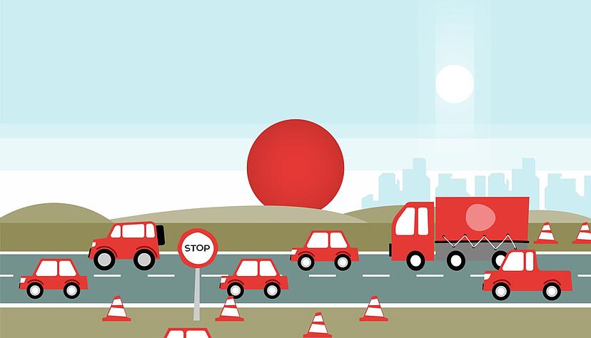 Staus gehen am kommenden Wochenende (7. bis 9. März) noch einmal in die Verlängerung. Das betrifft vor allem den Verkehr im Süden. Staus gehen am kommenden Wochenende (7. bis 9. März) noch einmal in die Verlängerung. Das betrifft vor allem den Verkehr im Süden.
