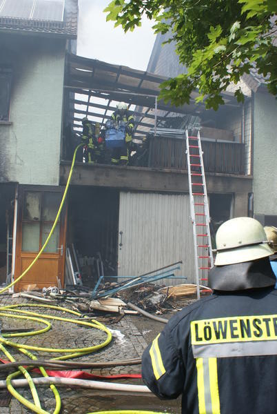 Gro&szlig;brand in L&ouml;wenstein | 25.07.
