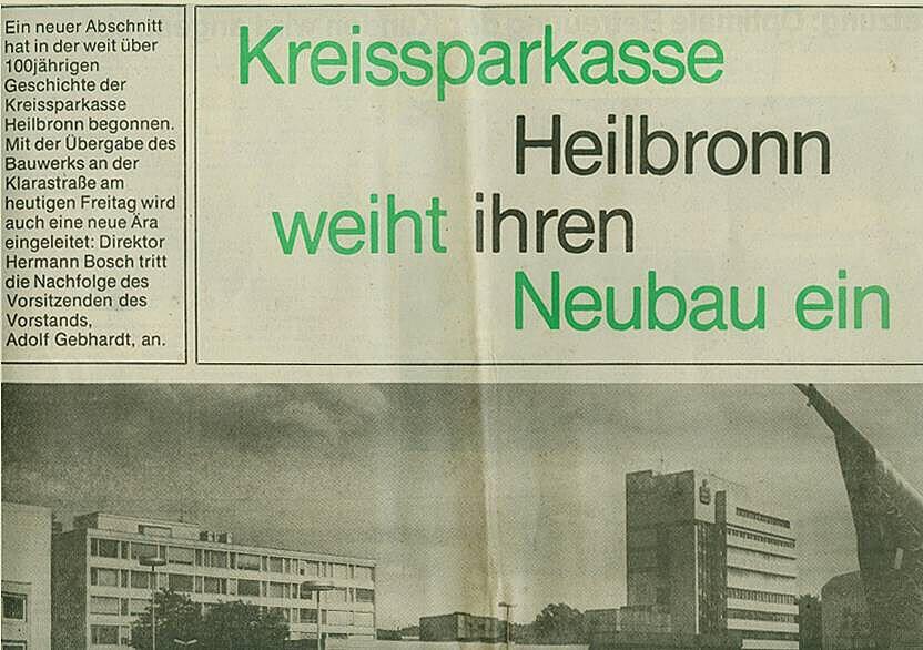 Zeitungsartikel aus dem Jahr 1978  zur Eröffnung des Neubaus.