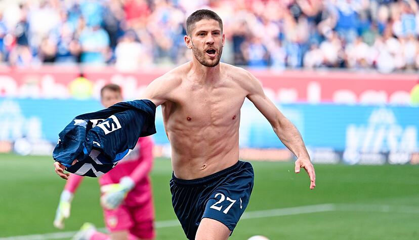 Hoffenheims Star Andrej Kramaric feiert sein zweites Tor gegen den VfB.