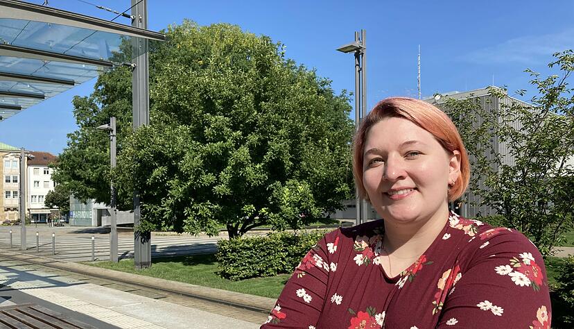 Die Linken-Kandidatin Emma Weber aus Nordheim (28) will sich im Bund auch f&uuml;r eine bessere Verkehrsanbindung des l&auml;ndlichen Raums einsetzen.
Foto: Plapp-Schirmer