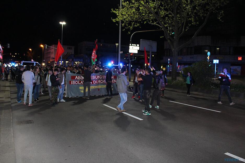 Flüchtlinge demonstrieren in Heilbronn